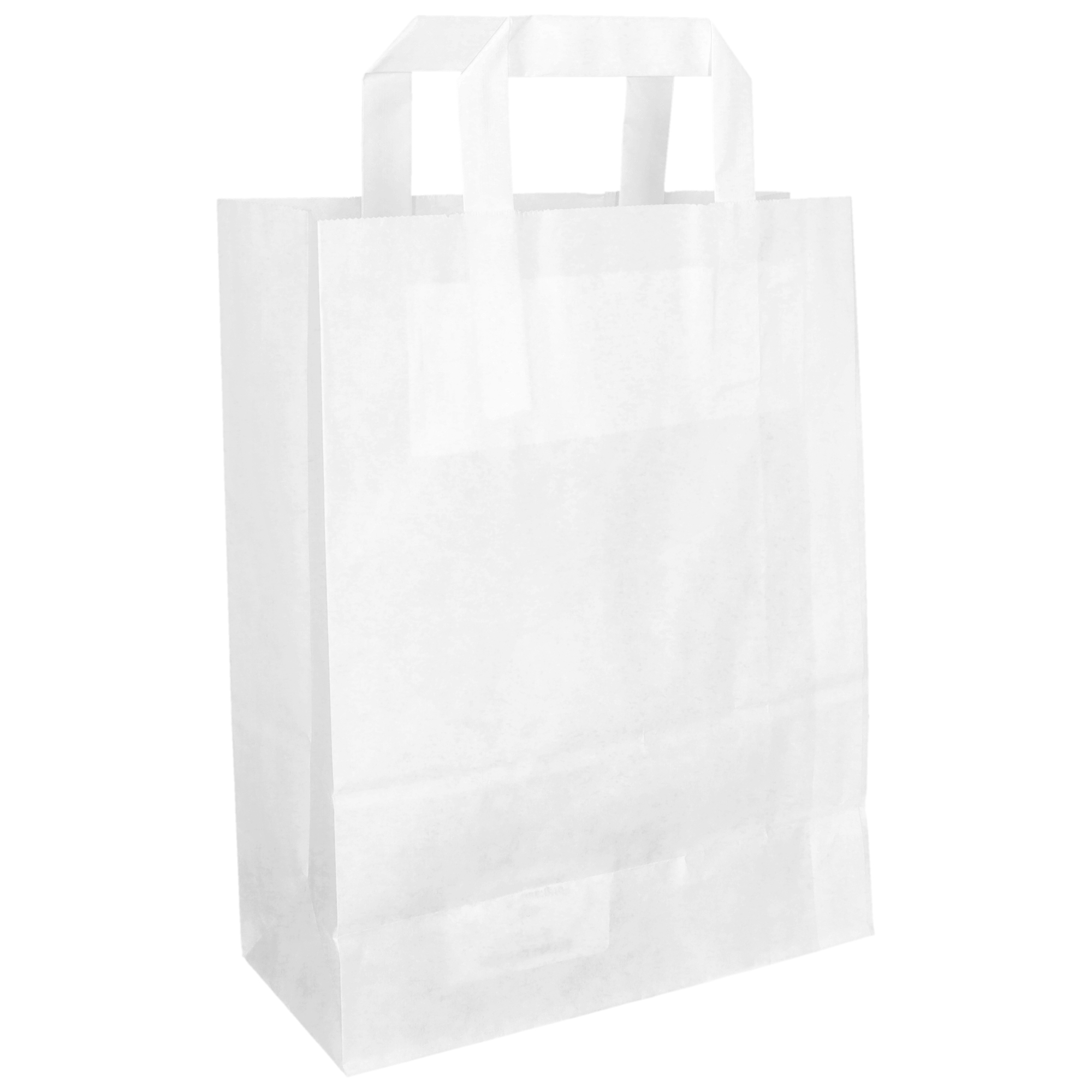 Papiertragetasche H30xB22xT11 cm weiß