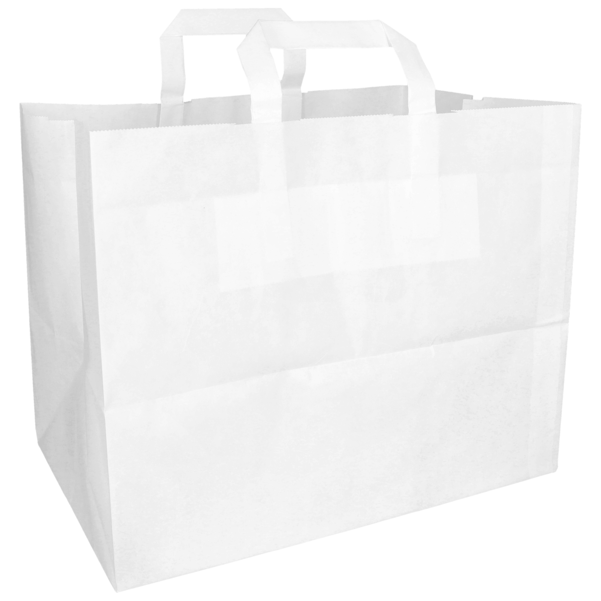 Papiertragetasche H25xB32xT22 cm weiß