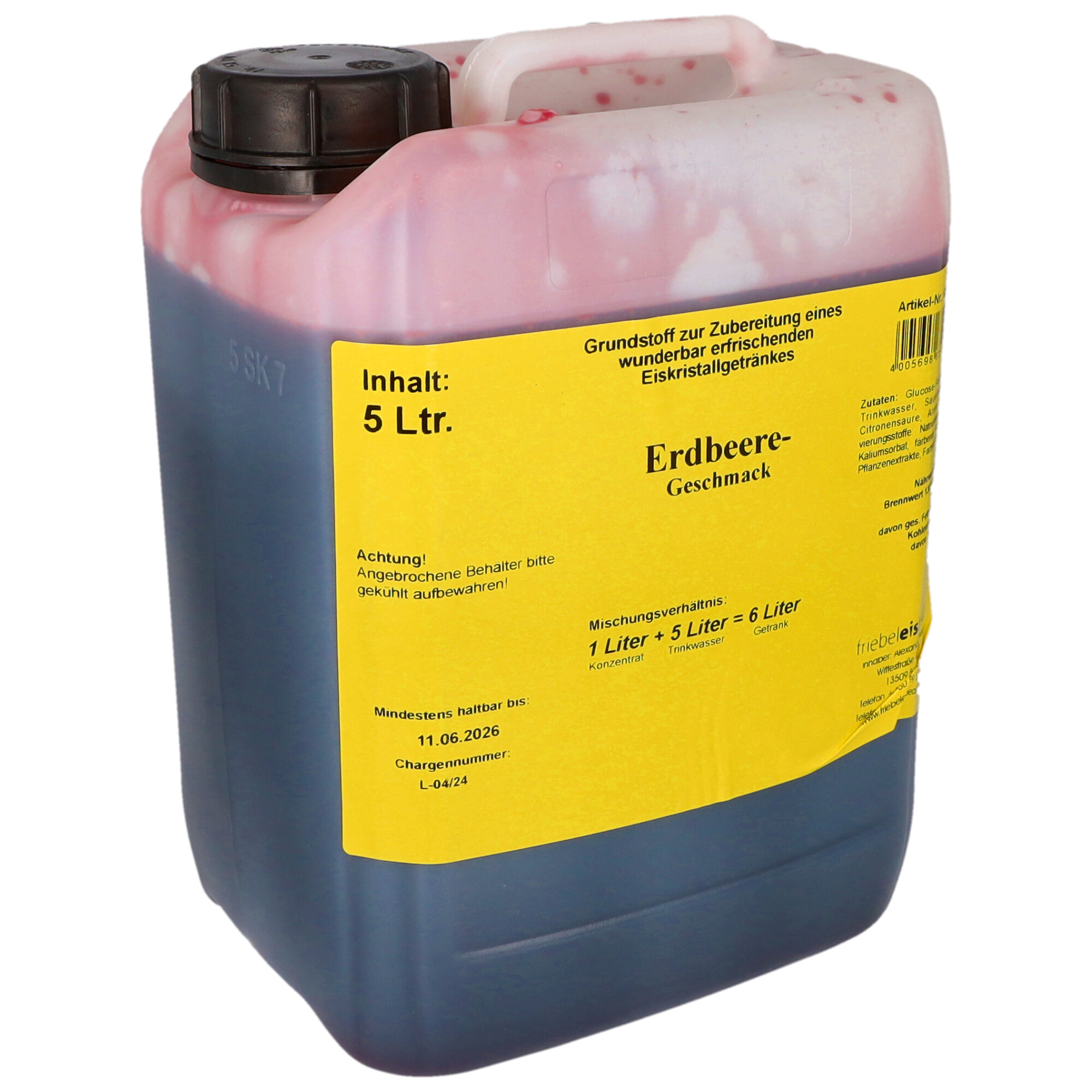 Frozen-Drink-Konzentrat Erdbeere