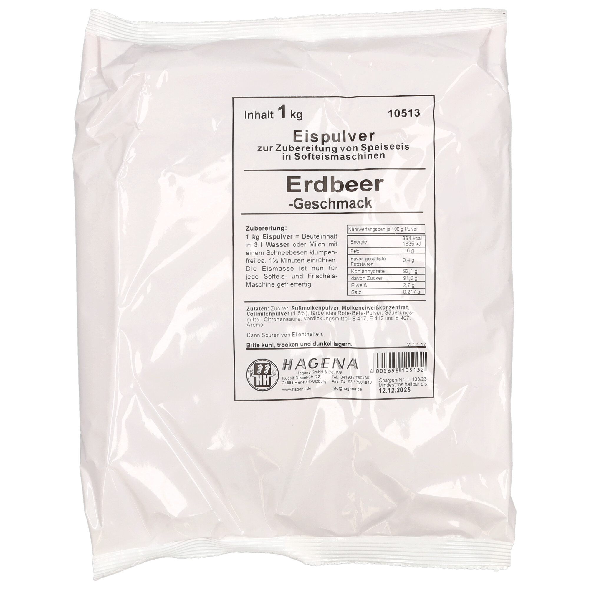 Softeispulver Erdbeere