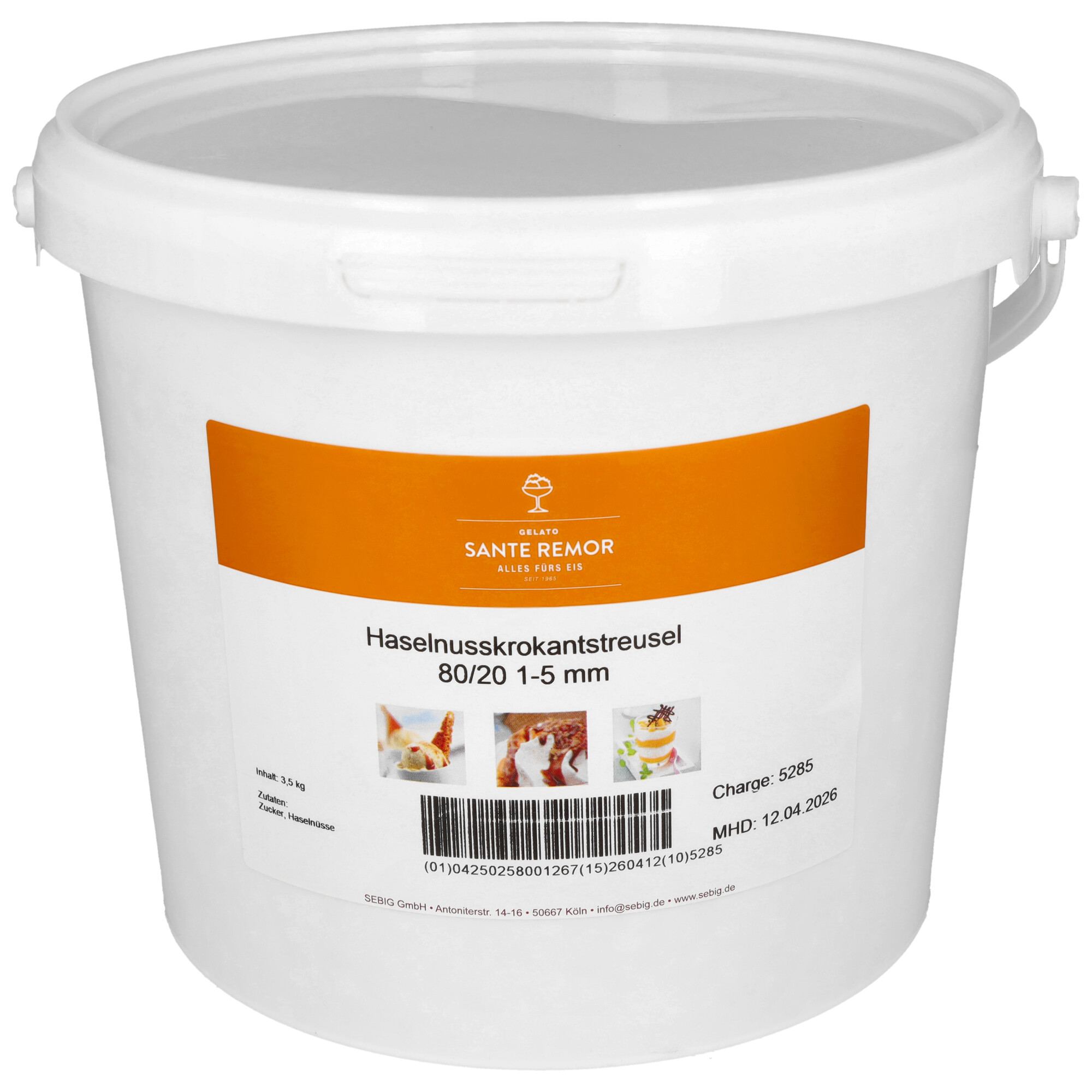 Haselnusskrokant-Streusel 20%