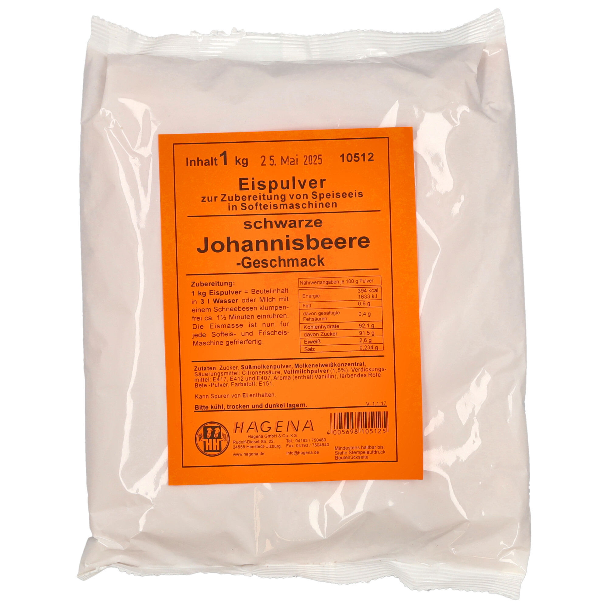 Softeispulver Schwarze Johannisbeere