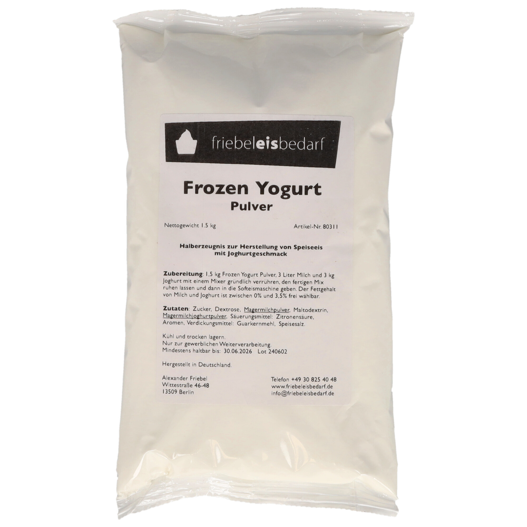 Frozen Yogurt Pulver