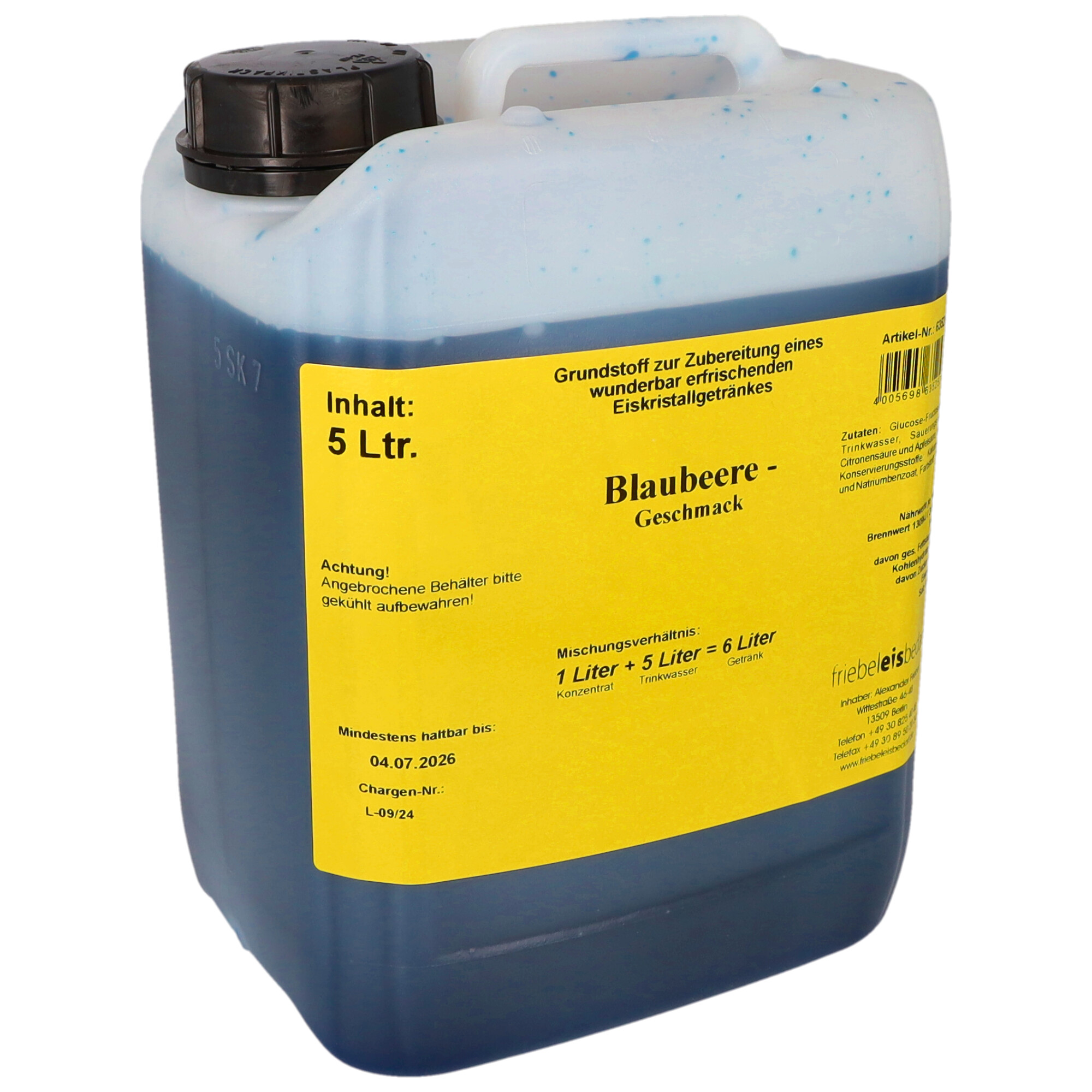 Frozen-Drink-Konzentrat Blaubeere