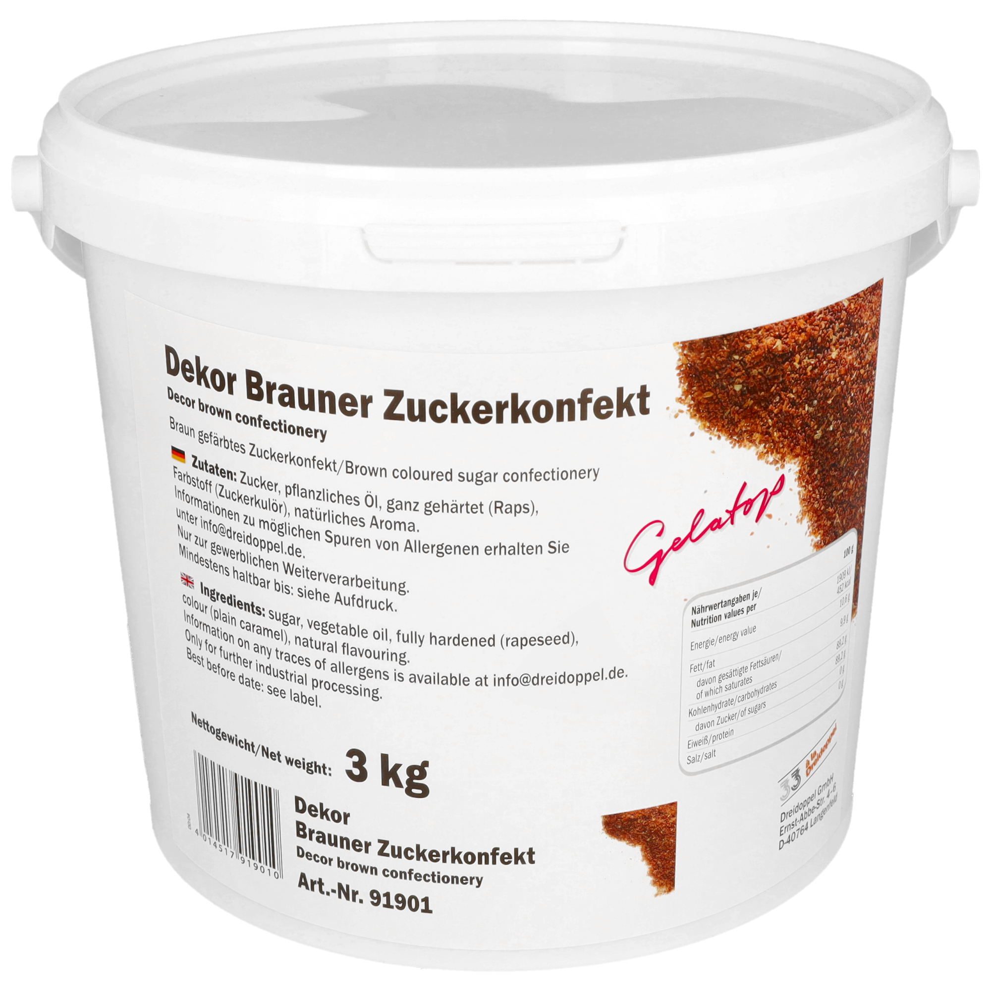 Dekor Zuckerkonfekt braun m.F.