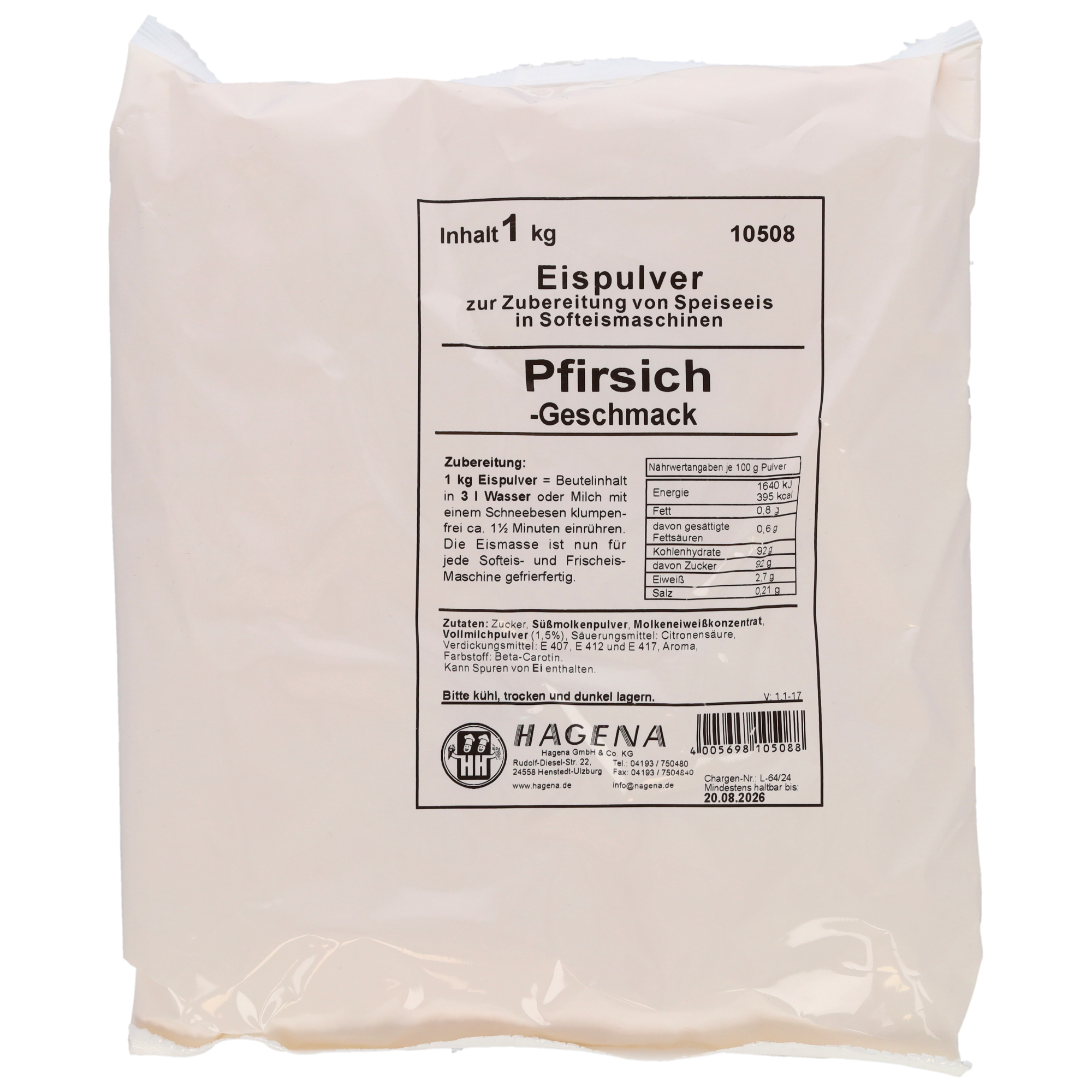 Softeispulver Pfirsich