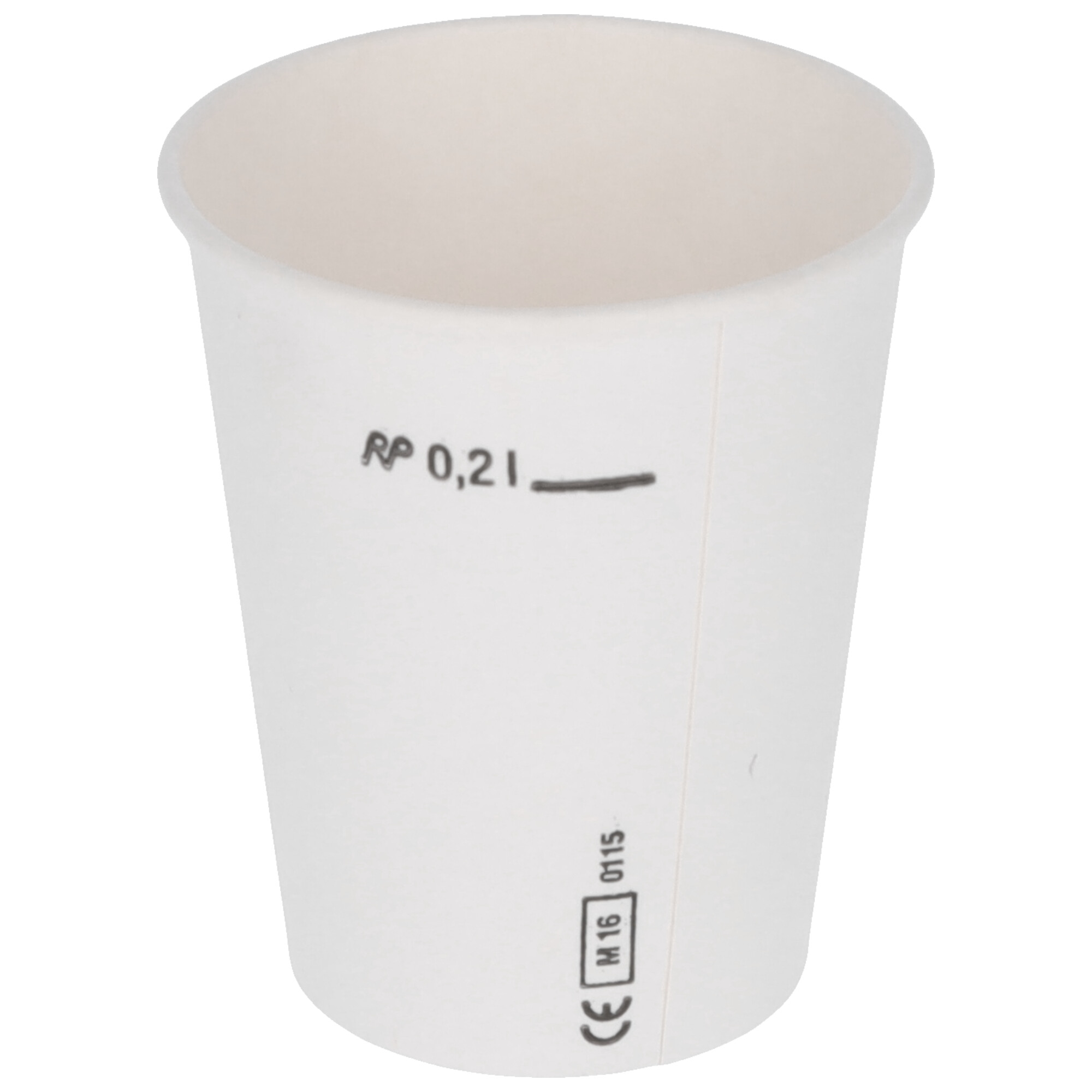 Kaffeebecher 0,2 l weiß