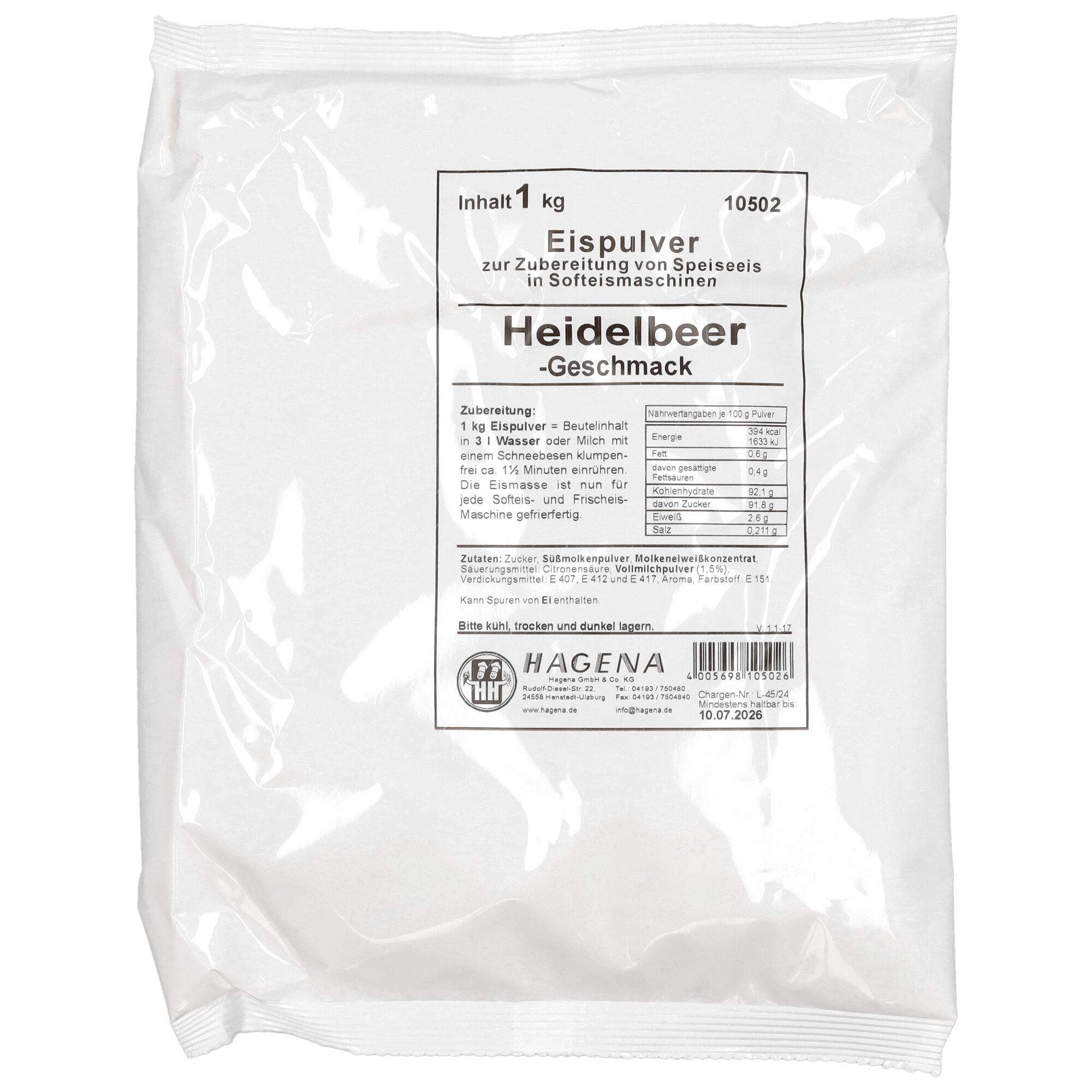 Softeispulver Heidelbeere